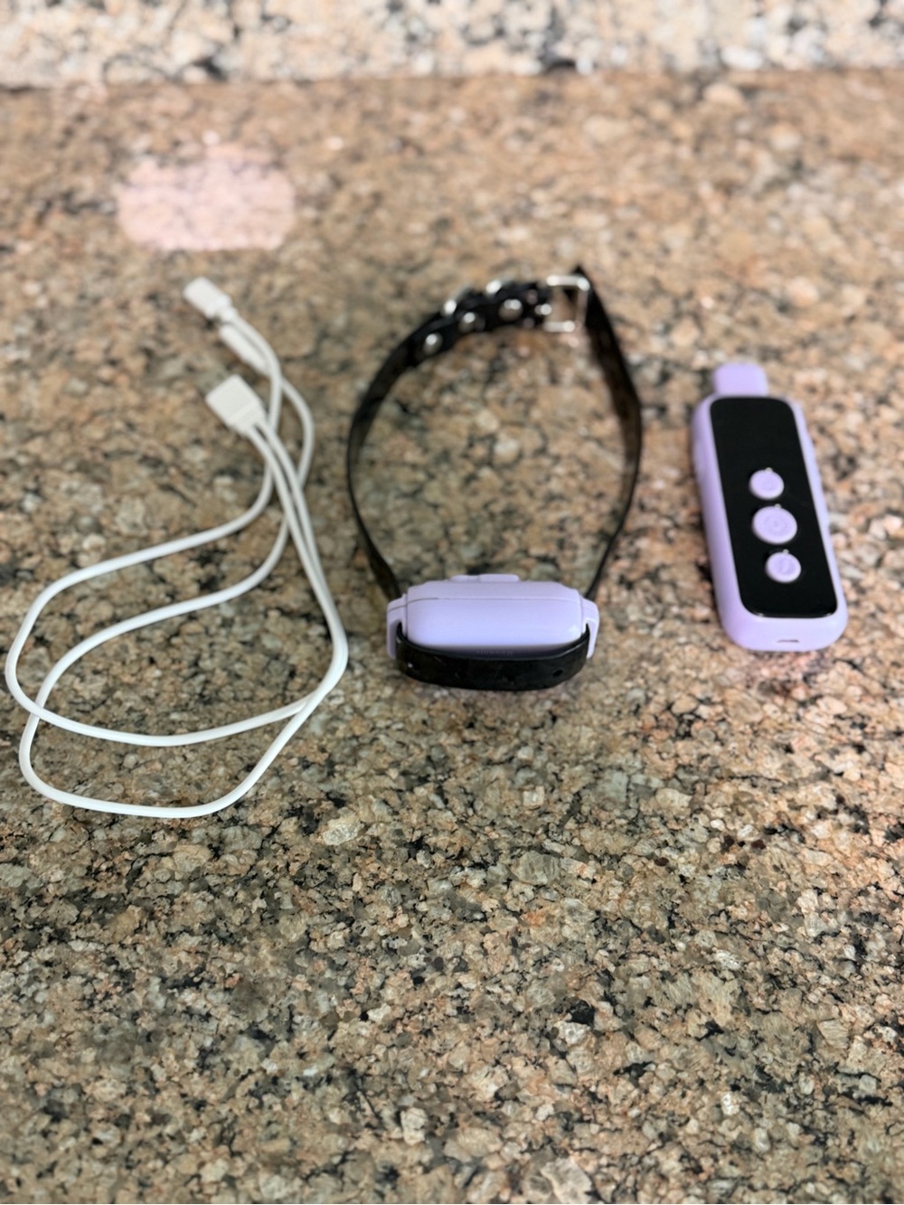Purple Bousnic Rechargeable Waterproof Dog Shock Collar - 3 Training Modes EUC